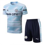 Camiseta Entrenamiento Manchester City Conjunto Completo 2022/2023 Azul Blanco Camiseta Entrenamiento Manchester City Conjunto Completo 2022/2023 Azul Blanco