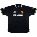 Tercera Equipación Tailandia Camiseta Manchester United Retro 1998 1999 Negro