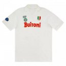 Segunda Equipación Tailandia Camiseta Napoli Retro 1987 1988 Blanco