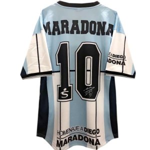 Primera Equipación Camiseta Argentina NO.10 Maradona Retro 2001 Azul