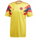 Primera Equipación Tailandia Camiseta Colombia Retro 1990 Amarillo