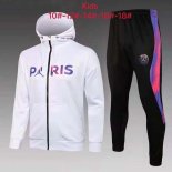 Niños Chandal Con Capucha Paris Saint Germain 2022 Blanco Rosa 1