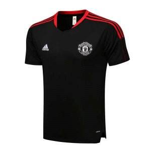 Camiseta Entrenamiento Manchester United Conjunto Completo 2022 Negro Rojo