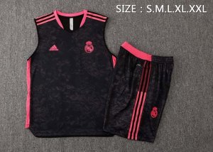 Camiseta Real Madrid Sin Mangas Conjunto Completo 2022 Negro