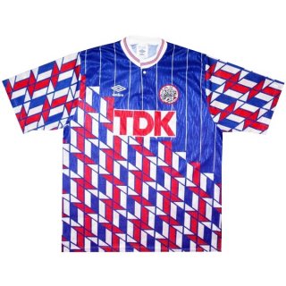 Segunda Equipación Tailandia Camiseta Ajax Retro 1990 1991 Azul