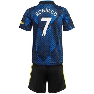 Tercera Equipación Camiseta Manchester United NO.7 Ronaldo Niño 2021/2022