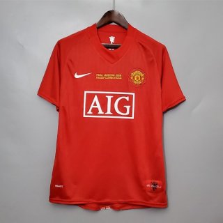 Tailandia Camiseta Manchester United Primera Equipación Retro 2007 2008