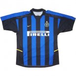 Primera Equipación Tailandia Camiseta Inter Milan Retro 2002 2003 Azul