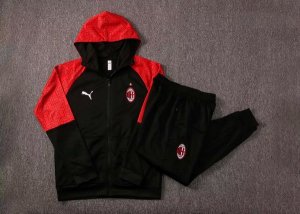 Chandal Con Capucha AC Milan 2021/2022 Rojo Negro