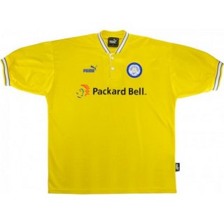 Segunda Equipación Tailandia Camiseta Leeds United Retro 1997 1998 Amarillo