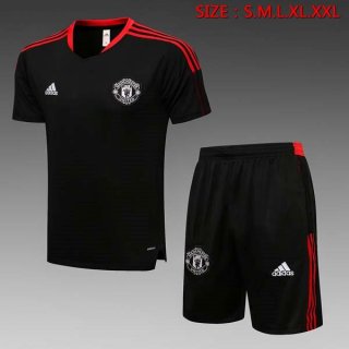 Camiseta Entrenamiento Manchester United Conjunto Completo 2022 Negro