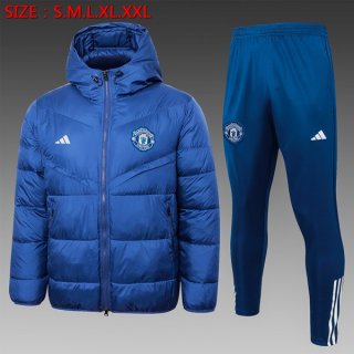 Abrigo Plumón Manchester United Conjunto Completo 2024/2025 Azul