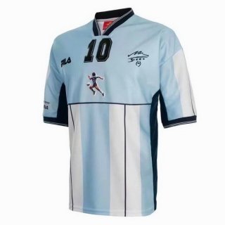 Primera Equipación Camiseta Argentina NO.10 Maradona Retro 2001 Azul