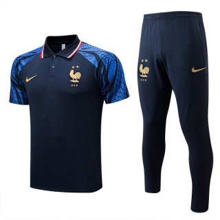 Polo Francia Conjunto Completo 2022/2023 Azul