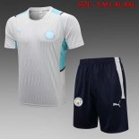 Camiseta Entrenamiento Manchester City Conjunto Completo 2022 Gris