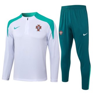 Sudadera De Training Portugal 2024/2025 Blanco Verde