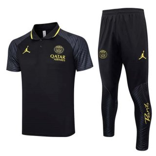 Polo PSG Conjunto Completo 2023/2024 Negro