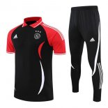 Polo Ajax Conjunto Completo 2022/2023 Negro Rojo