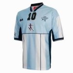 Primera Equipación Camiseta Argentina NO.10 Maradona Retro 2001 Azul Primera Equipación Camiseta Argentina NO.10 Maradona Retro 2001 Azul