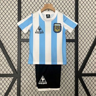 Camiseta Argentina Primera Equipación Retro Niño 1986