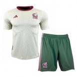 Camiseta México Segunda Niños 2022/2023 Blanco