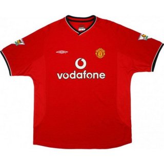 Primera Equipación Tailandia Camiseta Manchester United Retro 2000 2002 Rojo