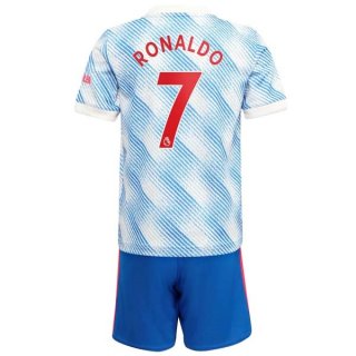 Segunda Equipación Camiseta Manchester United NO.7 Ronaldo Niño 2021/2022