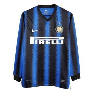 Primera Equipación Tailandia Camiseta Inter Milan ML Retro 2010 2011 Azul