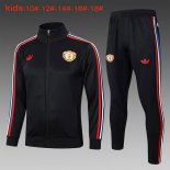 Niños Chandal Manchester United 2024/2025 Negro Rojo