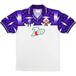 Segunda Equipación Tailandia Camiseta Fiorentina Retro 1992 1993 Blanco