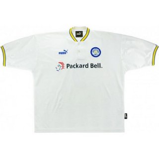 Primera Equipación Tailandia Camiseta Leeds United Retro 1997 1998 Blanco