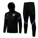 Chandal Con Capucha Barcelona 2022 Negro Rosa