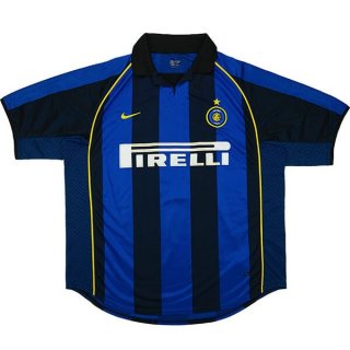 Primera Equipación Tailandia Camiseta Inter Milan Retro 2001 2002 Azul