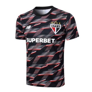 Camiseta Entrenamiento Sao Paulo 2024/2025 Negro Rojo