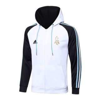 Top Chandal Con Capucha Argentina 2022/2023 Blanco Negro