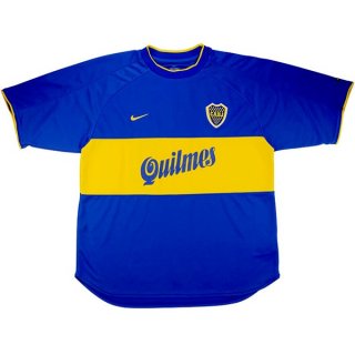 Primera Equipación Tailandia Camiseta Boca Juniors Retro 2000 2001 Azul