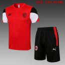 Camiseta Entrenamiento AC Milan Conjunto Completo 2022 Rojo Negro