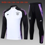 Niños Sudadera De Training Alemania 2024/2025 Blanco Negro 3