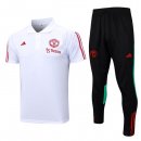 Polo Manchester United Conjunto Completo 2024 Blanco 2