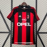 Tailandia Camiseta AC Milan Primera Equipación Retro 2000 2002