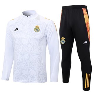 Sudadera De Training Real Madrid 2024/2025 Blanco Gris 3