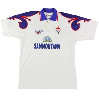 Segunda Equipación Tailandia Camiseta Fiorentina Retro 1995 1996 Blanco