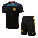 Camiseta Entrenamiento Portugal Conjunto Completo 2022/2023 Negro