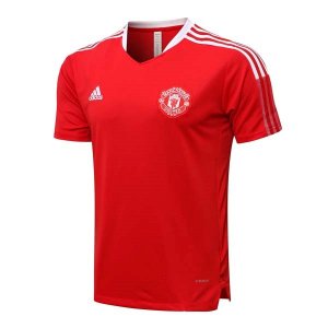 Camiseta Entrenamiento Manchester United Conjunto Completo 2022 Rojo Negro