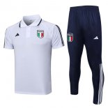 Polo Italia Conjunto Completo 2023/2024 Blanco Azul