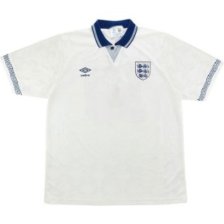 Primera Equipación Tailandia Camiseta Inglaterra Retro 1990 Blanco