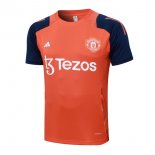 Camiseta Entrenamiento Manchester United 2024/2025 Naranja Azul