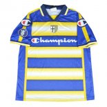 Segunda Equipación Tailandia Camiseta Parma Retro 2004 2005 Azul Amarillo