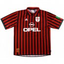 Primera Equipación Tailandia Camiseta AC Milan Retro 1999 2000 Rojo