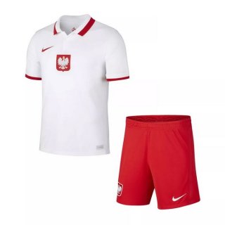 Primera Equipación Camiseta Polonia Niño 2021 Blanco